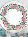 Romantic Floral Wreath - Cabin and Lodge Mirror - Oval or Round Wall Mirror