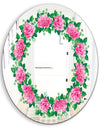 Romantic Floral Wreath - Cabin and Lodge Mirror - Oval or Round Wall Mirror