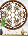 Brown Mandala - Bohemian and Eclectic Mirror - Oval or Round Wall Mirror