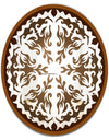 Brown Mandala - Bohemian and Eclectic Mirror - Oval or Round Wall Mirror