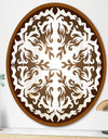 Brown Mandala - Bohemian and Eclectic Mirror - Oval or Round Wall Mirror