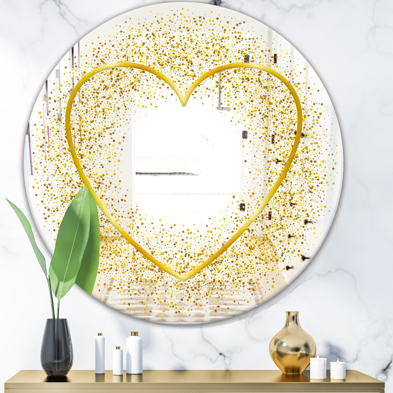 Love and Glitter - Glam Mirror - Oval or Round Wall Mirror