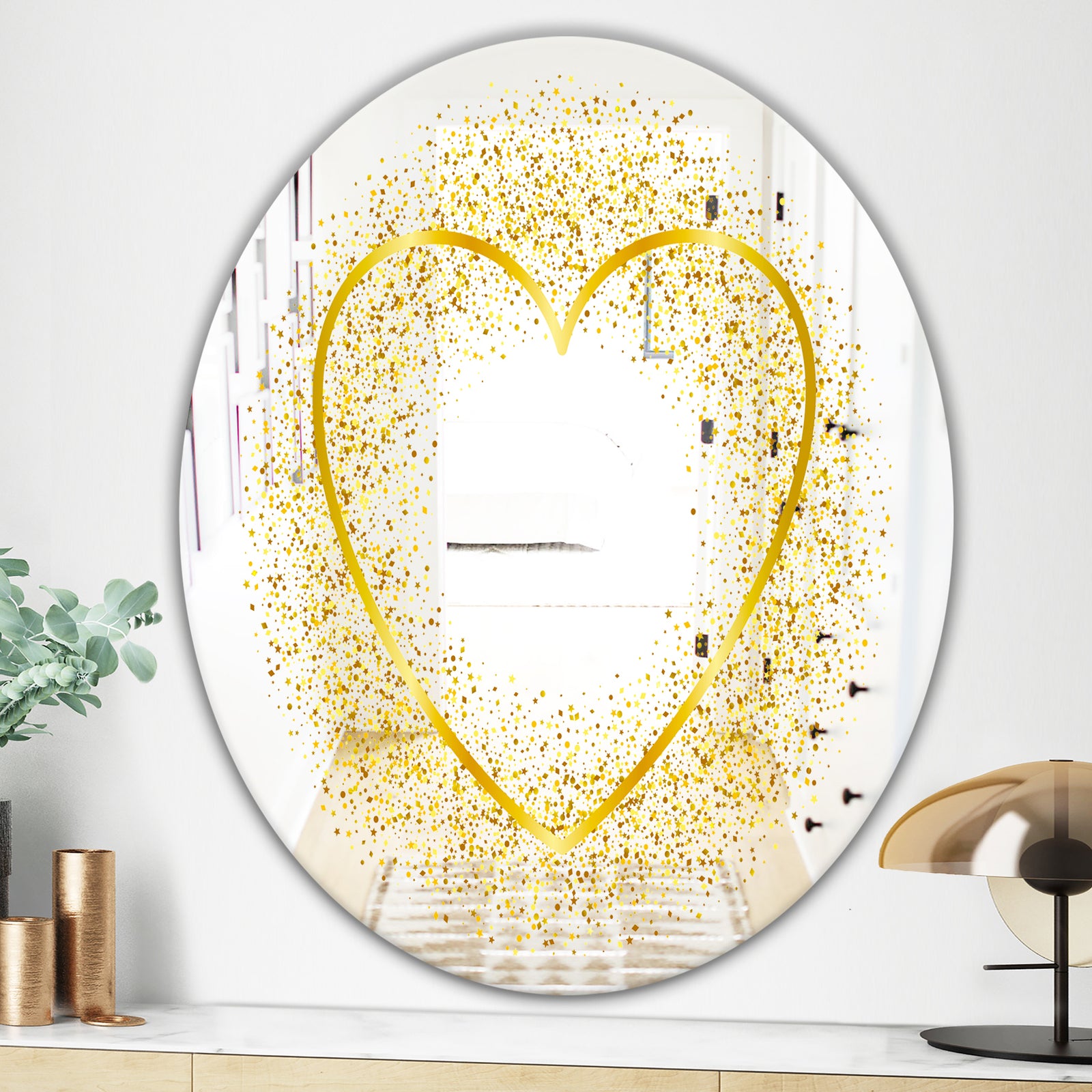 Love and Glitter - Glam Mirror - Oval or Round Wall Mirror