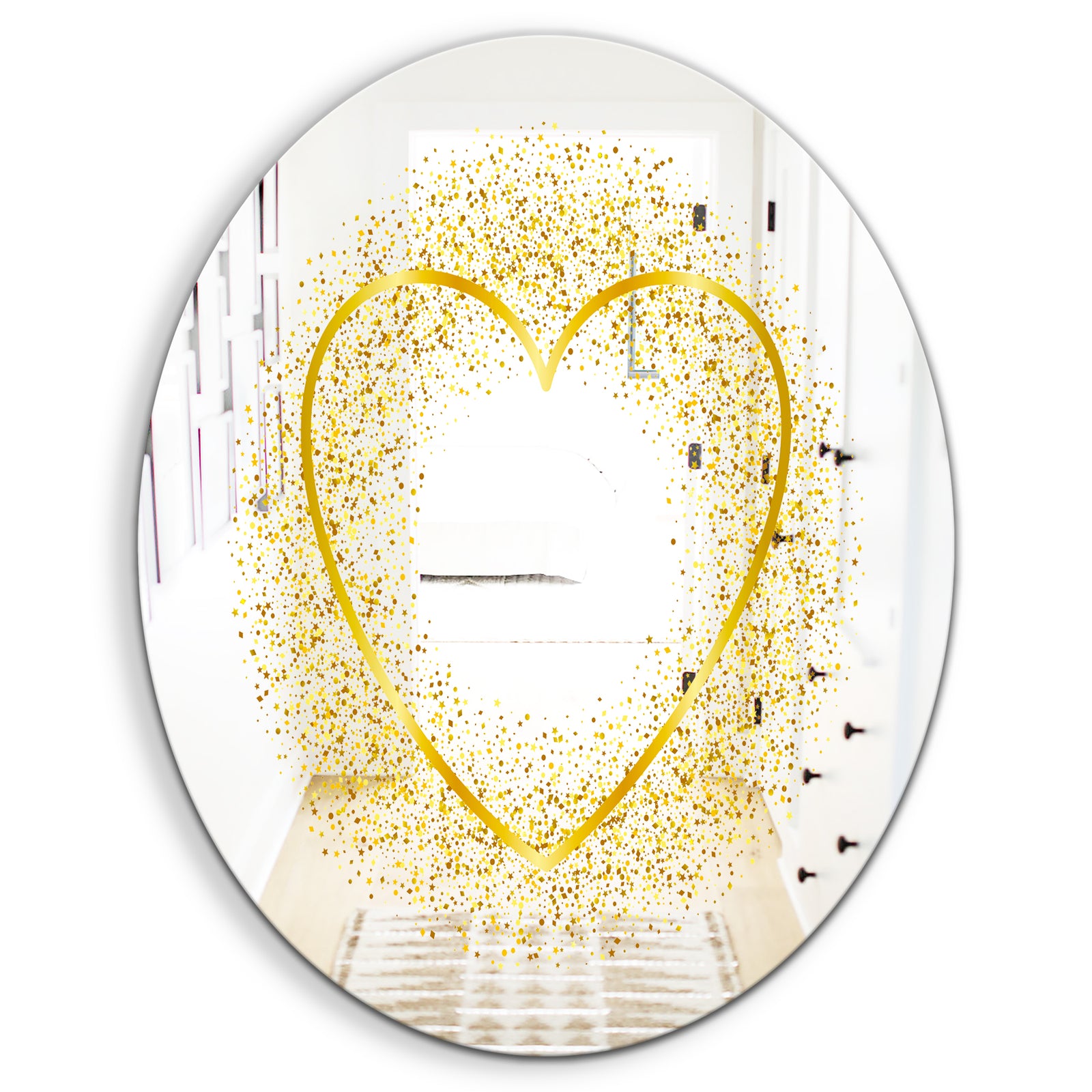 Love and Glitter - Glam Mirror - Oval or Round Wall Mirror