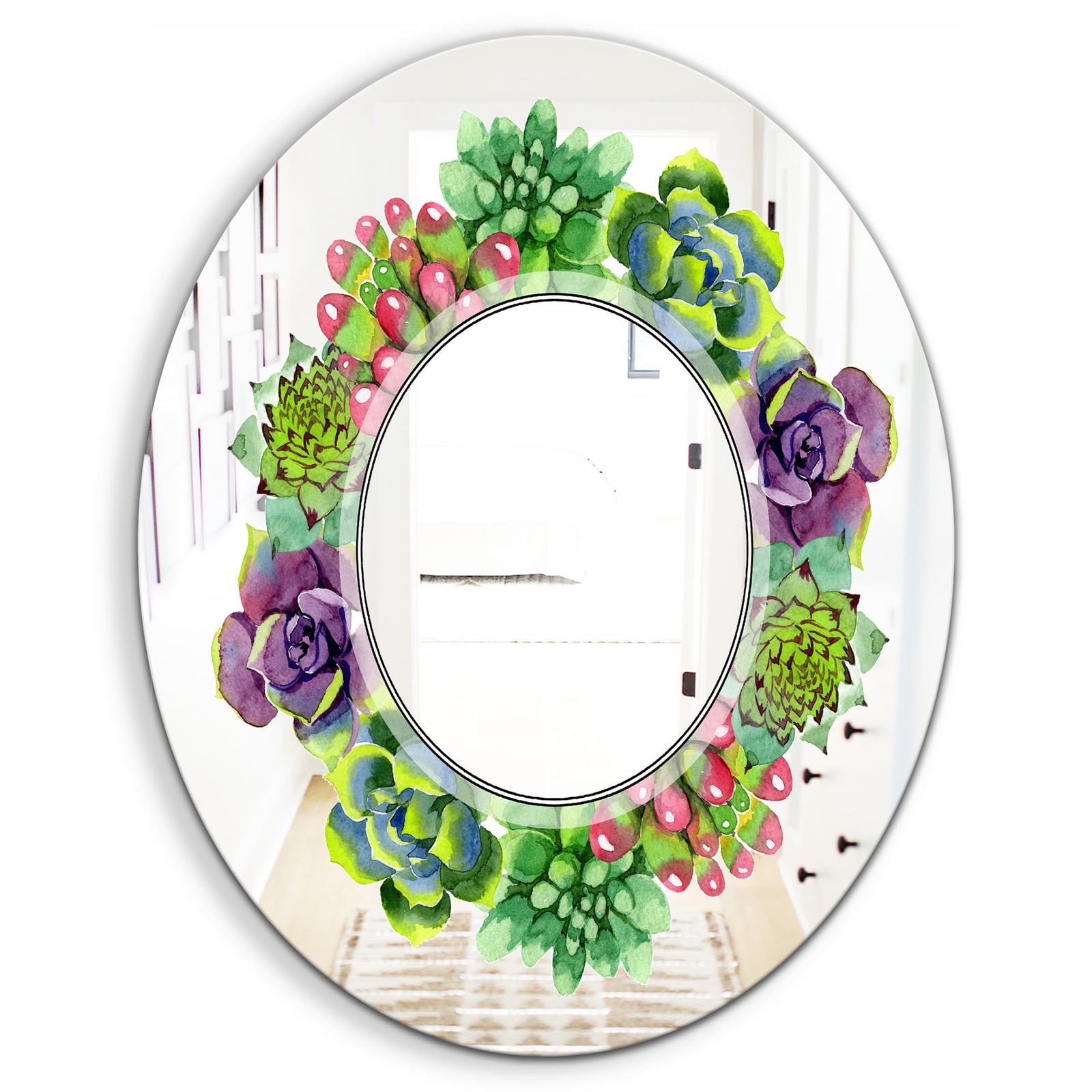 Save The Date - Traditional Mirror - Oval or Round Wall Mirror