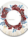 Monochrome Floral Elements - Traditional Mirror - Oval or Round Wall Mirror