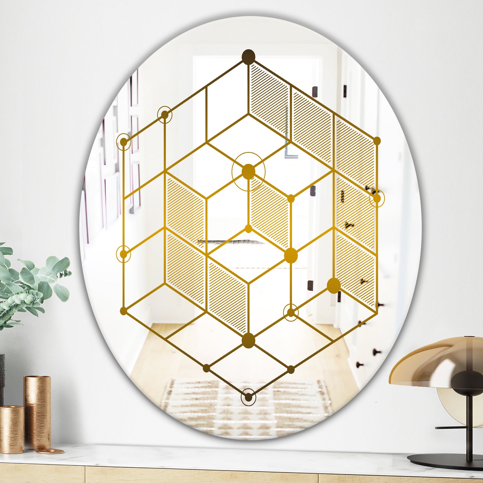 Capital Gold - Glam Mirror - Oval or Round Wall Mirror
