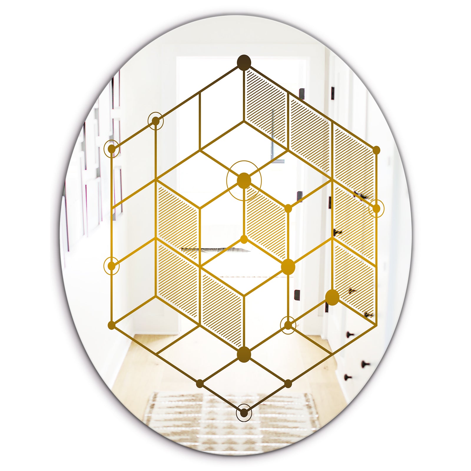 Capital Gold - Glam Mirror - Oval or Round Wall Mirror