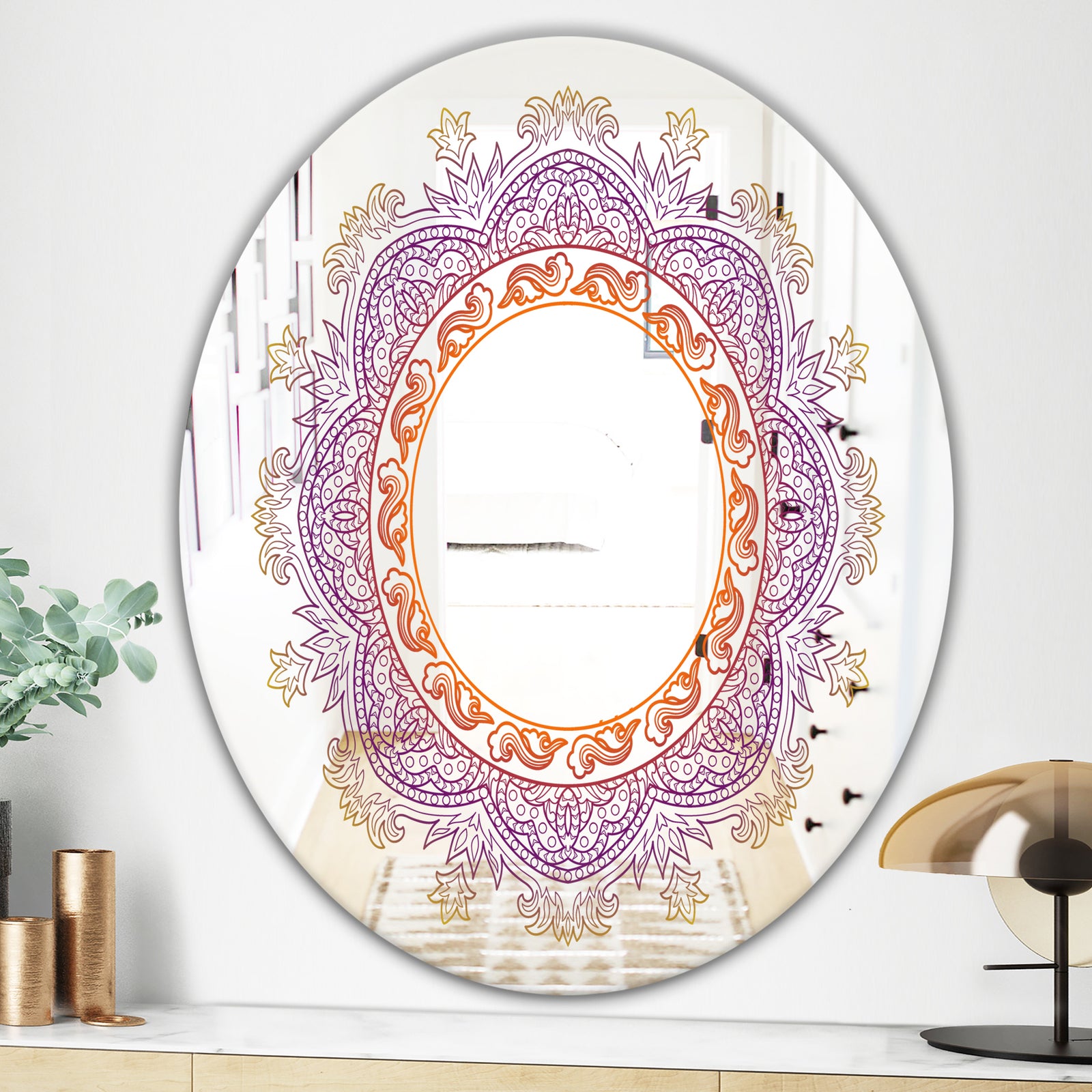 Abstract Spiral - Modern Mirror - Oval or Round Wall Mirror