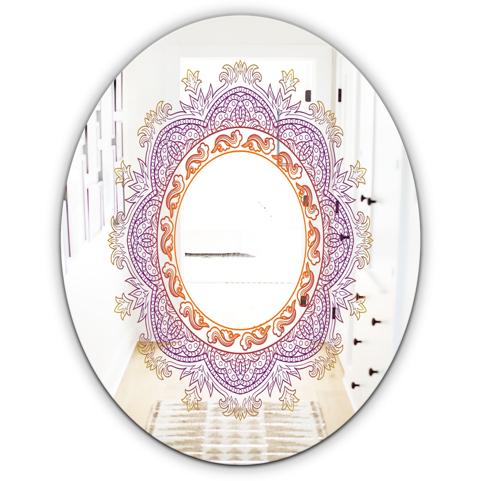 Abstract Spiral - Modern Mirror - Oval or Round Wall Mirror