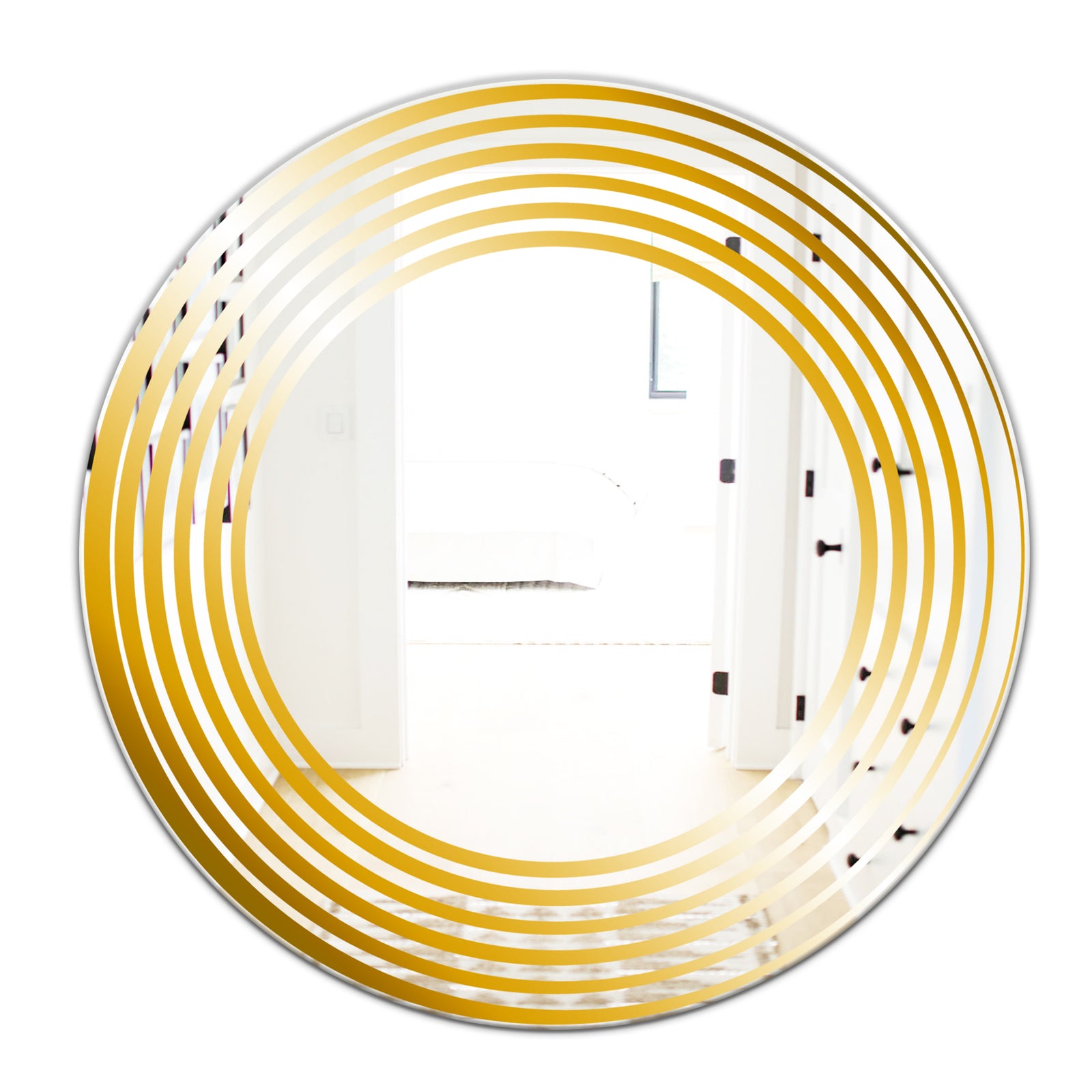 Yellow Circles - Glam Mirror - Oval or Round Vanity Mirror