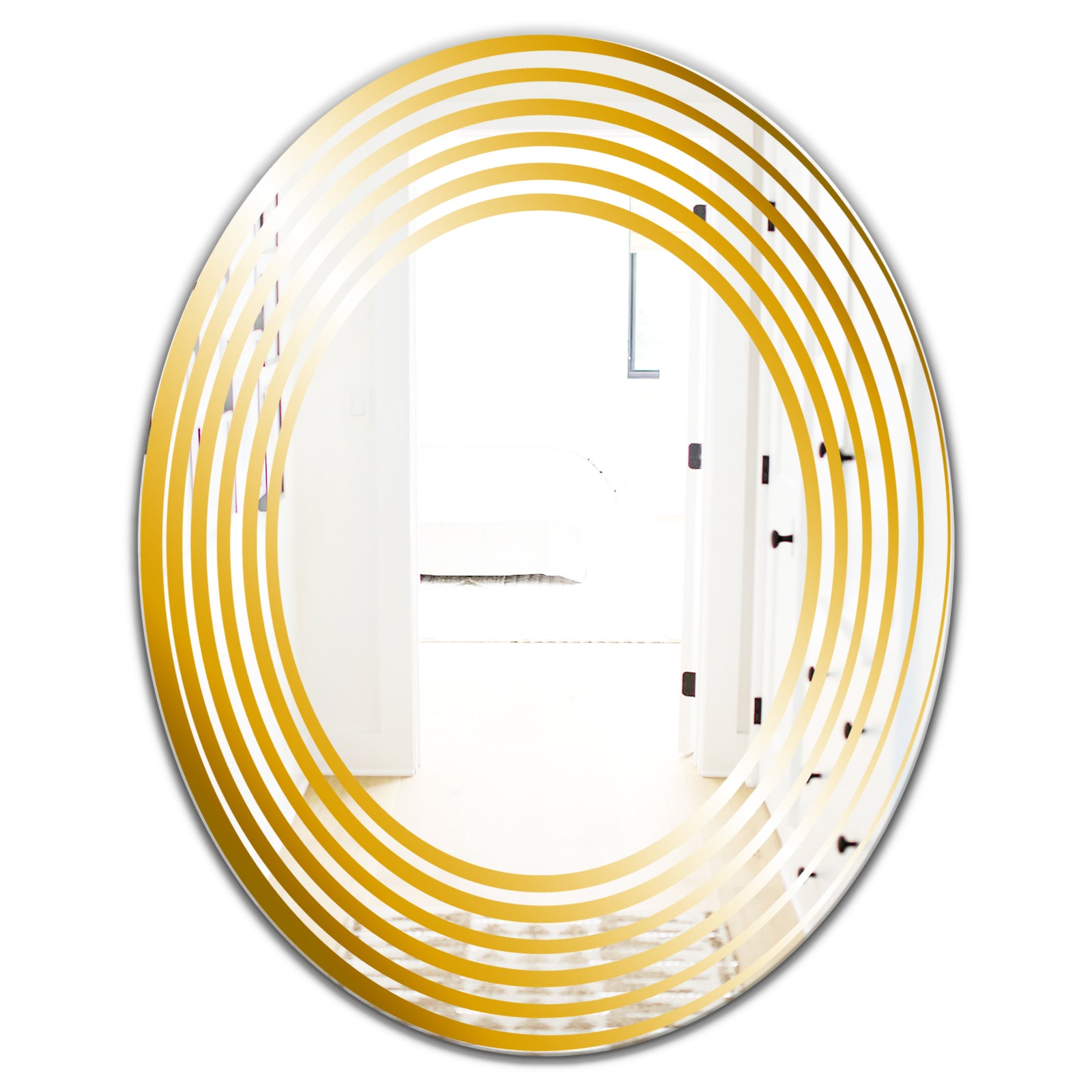 Yellow Circles - Glam Mirror - Oval or Round Vanity Mirror