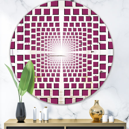 Purple Vortex - Modern Mirror - Contemporary Oval or Round Wall Mirror