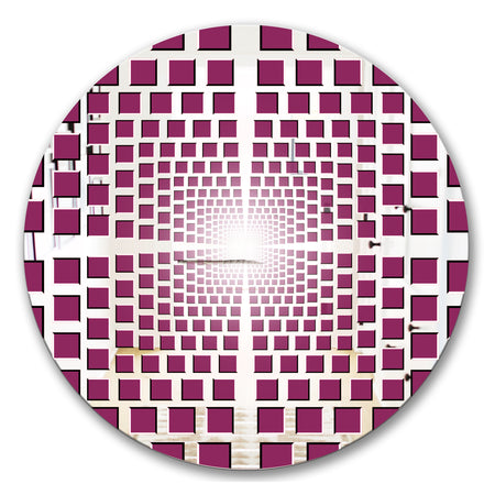 Purple Vortex - Modern Mirror - Contemporary Oval or Round Wall Mirror