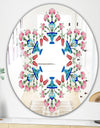 Pick Me Up A Daisy - Bohemian and Eclectic Mirror - Oval or Round Wall Mirror