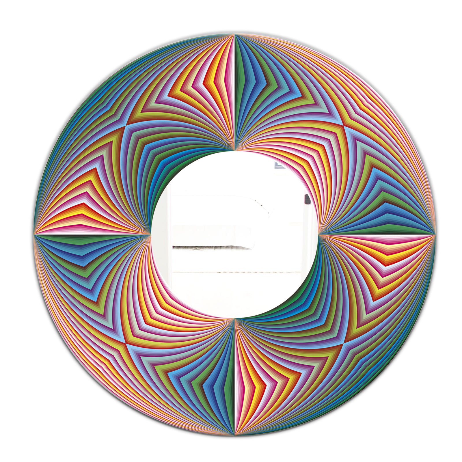 Illusion Multicolor - Modern Mirror - Oval and Circle Wall Mirror