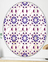 Purple Tiles - Mid-Century Mirror - Oval or Round Decorative Mirror