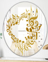 Music Notes I - Glam Mirror - Oval or Round Wall Mirror