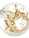 Music Notes II - Glam Mirror - Oval or Round Wall Mirror