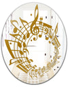 Music Notes II - Glam Mirror - Oval or Round Wall Mirror