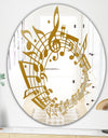 Music Notes II - Glam Mirror - Oval or Round Wall Mirror