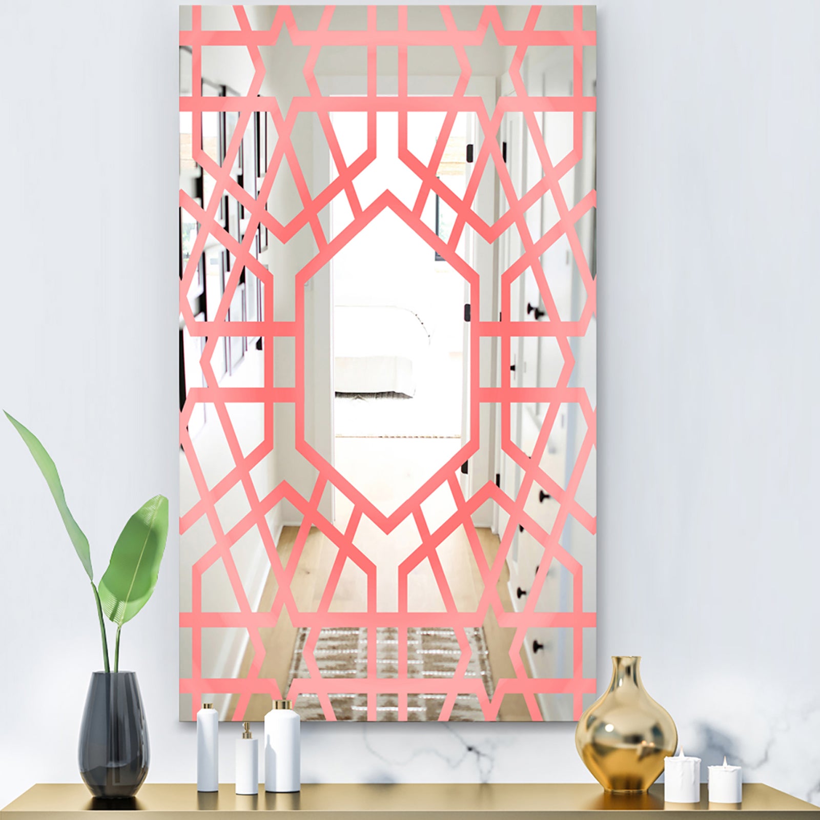 Hexed - Modern Mirror - Contemporary Large Wall Mirror