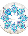 Blue Leaves - Bohemian and Eclectic Mirror - Oval or Round Wall Mirror