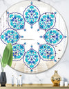 Blue Leaves - Bohemian and Eclectic Mirror - Oval or Round Wall Mirror