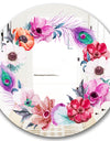 Pastel Flower Wreath - Cabin and Lodge Mirror - Oval or Round Vanity Mirror