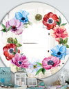 Pastel Flower Wreath 2 - Cabin and Lodge Mirror - Oval or Round Vanity Mirror