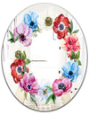 Pastel Flower Wreath 2 - Cabin and Lodge Mirror - Oval or Round Vanity Mirror