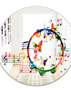 Music Notes III - Modern Mirror - Contemporary Oval and Circle Wall Mirror