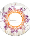 Purple and Orange Leaves - Farmhouse Mirror - Frameless Round Oval Wall Mirror