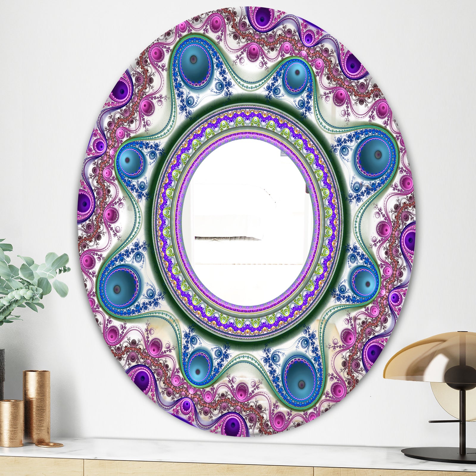 Circles & Curves - Modern Mirror - Contemporary Oval or Round Wall Mirror