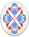 Red Tulips and Blue Flowers - Traditional Mirror - Oval or Round Wall Mirror