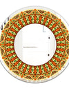 Beige Brown and Orange - Modern Mirror - Oval or Round Wall Mirror