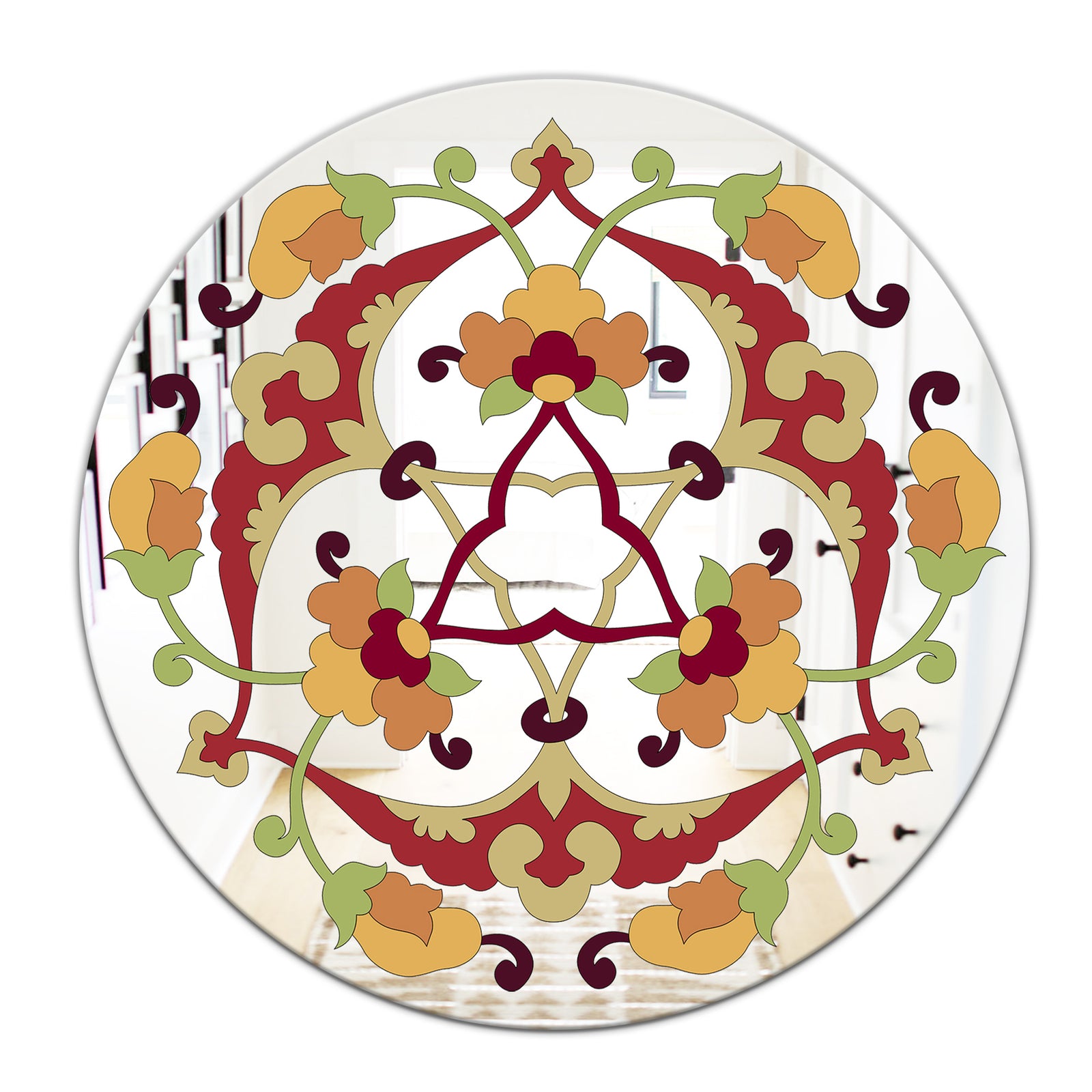 Highs and Lows Pattern - Traditional Mirror - Oval or Round Wall Mirror