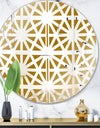 Geometry Pattern - Glam Mirror - Oval or Round Wall Mirror