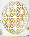 Geometry Pattern - Glam Mirror - Oval or Round Wall Mirror