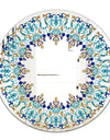 Blue and Brown Design - Bohemian and Eclectic Mirror - Oval or Round Wall Mirror