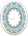 Blue and Brown Design - Bohemian and Eclectic Mirror - Oval or Round Wall Mirror