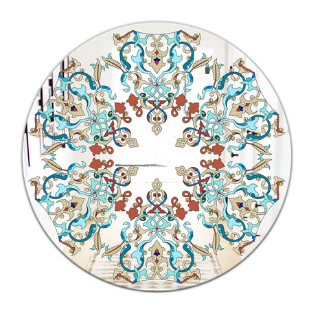 Intersecting Of Red and Blue - Mid-Century Mirror - Oval or Round Wall Mirror