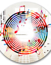 Music Notes IV - Modern Mirror - Contemporary Oval and Circle Wall Mirror