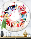 Music Notes IV - Modern Mirror - Contemporary Oval and Circle Wall Mirror