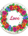 Love and Flowers - Cabin and Lodge Mirror - Oval and Circle Wall Mirror