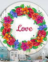 Love and Flowers - Cabin and Lodge Mirror - Oval and Circle Wall Mirror