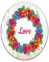 Love and Flowers - Cabin and Lodge Mirror - Oval and Circle Wall Mirror