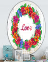 Love and Flowers - Cabin and Lodge Mirror - Oval and Circle Wall Mirror