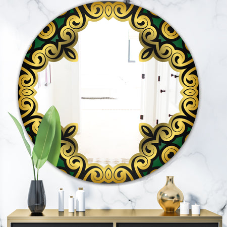 Gold Cut Out Cross - Modern Mirror - Oval and Circle Wall Mirror