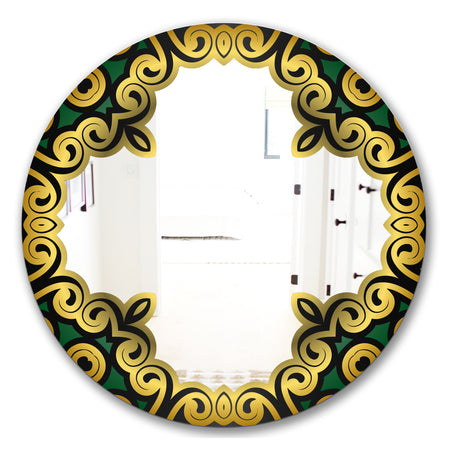 Gold Cut Out Cross - Modern Mirror - Oval and Circle Wall Mirror